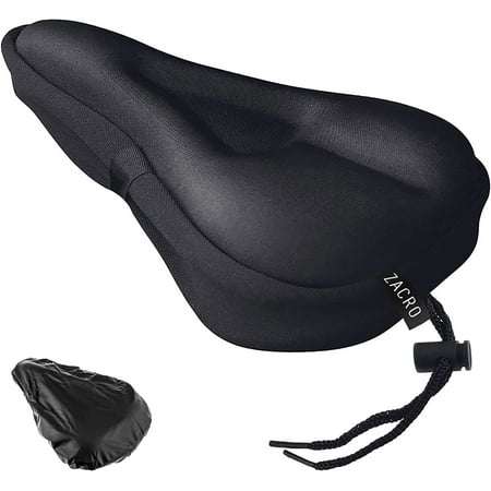 Zacro Bike Seat Cushion - Extra Soft Bicycle Saddle Cover, Gel Padded Bike Seat Cover for Men Women Comfort & Outdoor Biking