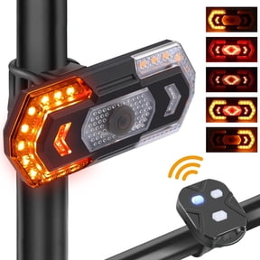 Zacro Bike Tail Light with Turn Signals, USB Rechargeable Rear Bike Light Bicycle Blinker with Remote Control, 5 Modes Waterproof Taillight for Night Cycling