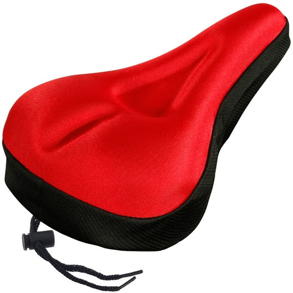 Zacro Comfort Bike Seat Cover, Gel Bicycle Saddle Cushion, Waterproof Sporty Soft Pad Saddle Seat Cover,Red