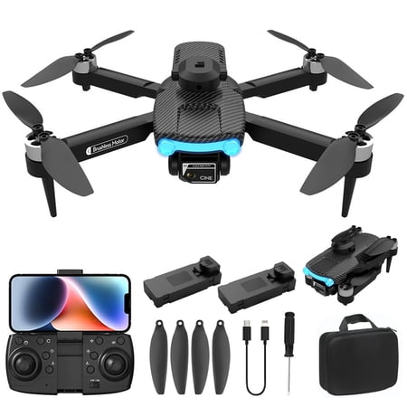 Zacro Drone with 4K HD Dual Camera for Kids Adults, WiFi FPV RC Quadcopter with One Key Start, Headless Mode, Foldable Mini Drone Toys Gifts for Kids Beginners