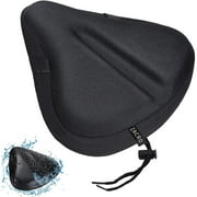 Zacro Exercise Bike Seat Cover, Wide Bicycle Saddle Cushion Soft Pad Comfortable Gel Bike Seat Cover, Black