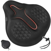 Zacro Large Bike Seat Cover, Comfortable Exercise Bicycle Saddle Cushion Extra Soft Wide Bicycle Saddle Pad for Indoor Outdoor