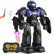 Zacro RC Robot Toys, Gesture Sensing Programmable RC Robot Toy, Talking, Dancing Rechargeable Intelligent Remote Control Robot for Kids Gifts, Purple