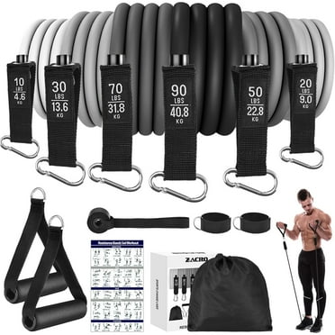 Zacro Resistance Bands Set, 270 lbs Heavy Exercise Resistance Bands with Handles Door Anchor for Muscle Training Stretching Workout Bands for Home Gym