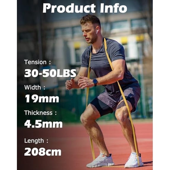 Zacro Resistance Bands Set with Door Anchor, Heavy Duty Pull Up Exercise Bands for Working Out , Muscle Power Strength Training, Physical Therapy, Home Fitness Gym Equipment for Men & Women