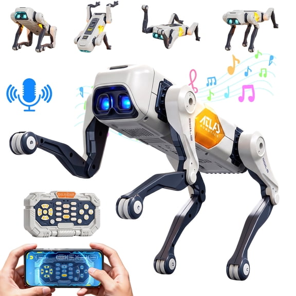Zacro Robot Dog Toy for Kids, Interactive Remote Control Smart Robotic Pet for Boys & Girls Ages 6-12