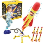 Zacro Rocket Launcher for Kids, Dueling Rocket Toy with 6 Foam Rockets Shoots Up to 100 Feet, Air Rocket Outdoor Toy Gift for Boys and Girls