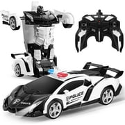 Zacro Transform RC Car Toys, 2.4Ghz 1:18 Scale Remote Control Car Transforming Robot, One-Button Deformation 360? Rotation Drifting Car Transformers Toys Gift