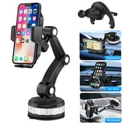 Zacro Universal Car Phone Holder Dashboard Windshield Phone Mount 360° Rotatable Suction Cup Phone Holder for iPhone Smartphones