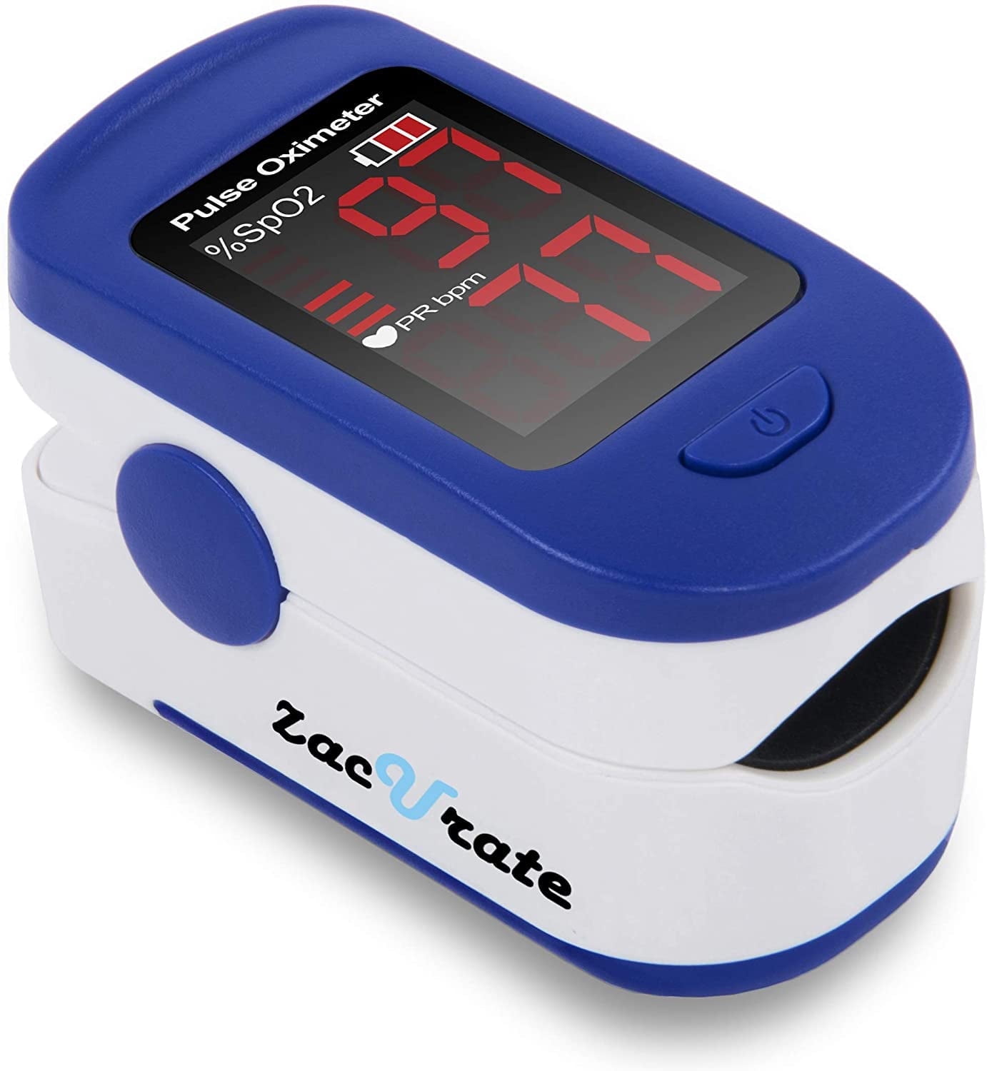 Zacurate 500BL Sporting and Aviation Fingertip Pulse Oximeter with Blood Oxygen Saturation Monitor, Navy Blue