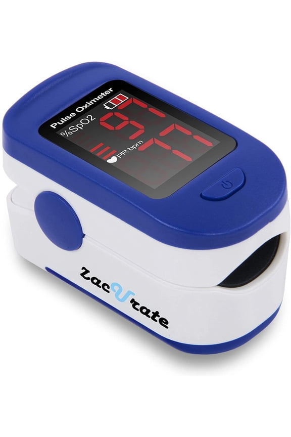 500BL Sporting and Aviation Fingertip Pulse Oximeter with Blood Oxygen Saturation Monitor, Navy Blue