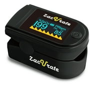 Zacurate Pro Series 500C Deluxe Sporting/Aviation Fingertip Pulse Oximeter with Silicon Cover, Batteries and Lanyard