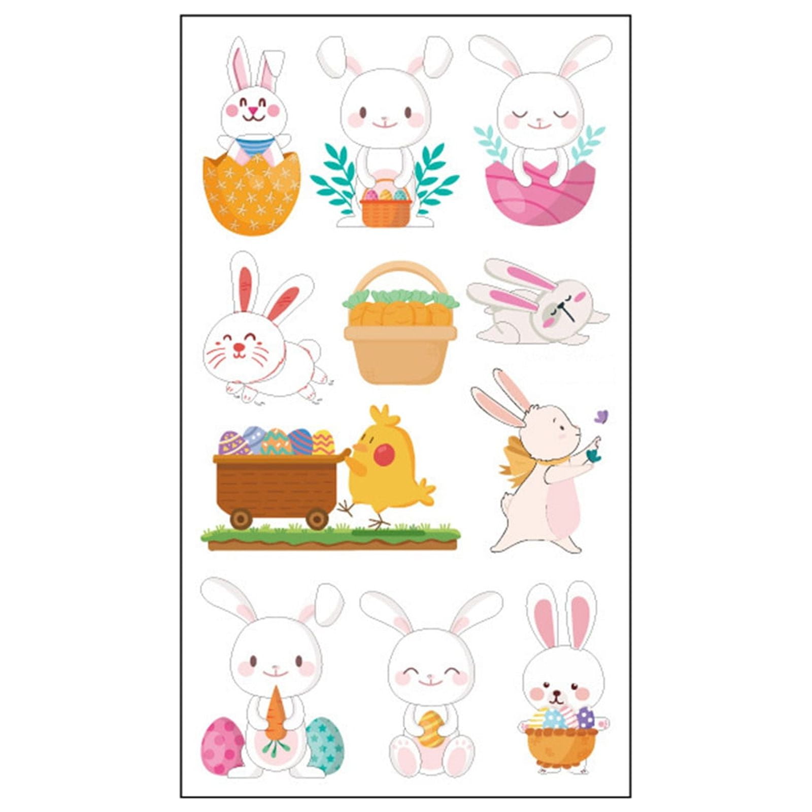 Zadanr Stickers 1 Sheet Easter Sticker Body Temporary Art Painting ...