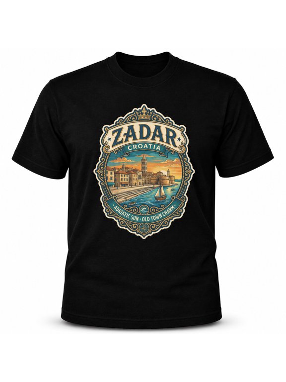 Zadar Croatia Adriatic Coast Graphic T-Shirt Unisex Travel Tee