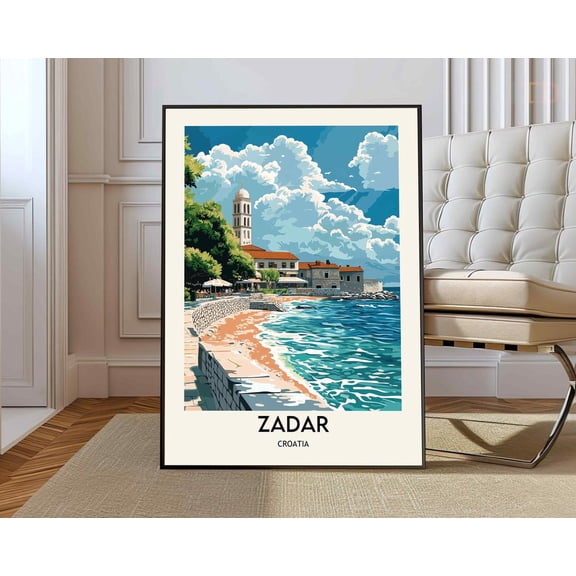 Zadar Croatia Coastal Poster Unframed Paper Print