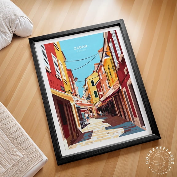 Zadar Croatia Dalmatian Coast Roman Forum City Wall Art, Unframed Paper Poster 8x10in