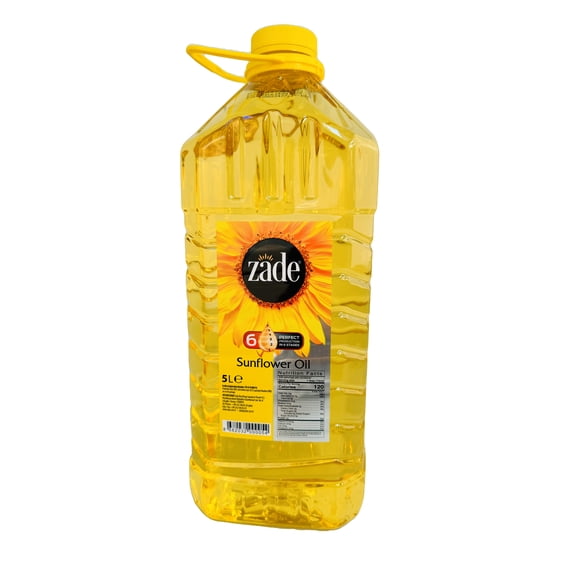 Zade Pure Sunflower Oil - 5 Liter Bottle