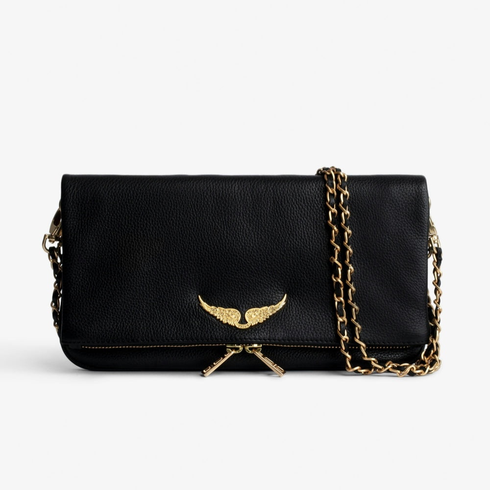 ショルダーバッグ・ポシェット ZADIG & VOLTAIRE Woman Shoulder bag Black LWBA03907 011 Zadig & Voltaire® Women's Rock Clutch in Black Leather Bag
