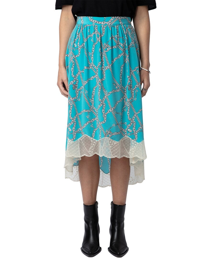 Zadig & Voltaire womens Joslin CDC Chaines Silk Skirt, 38