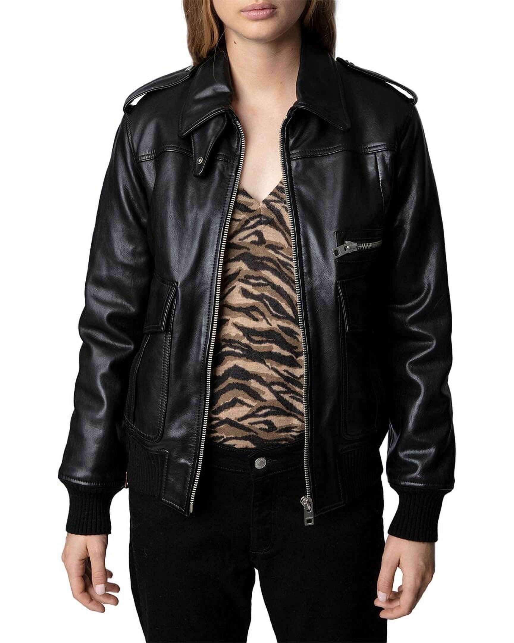 Zadig and voltaire leather jacket store