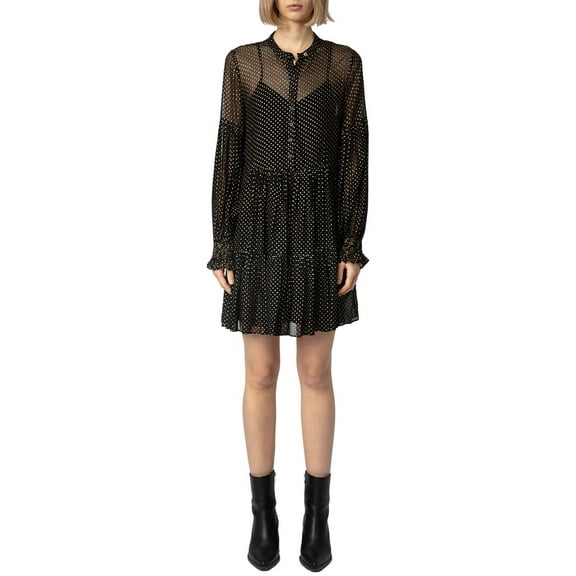 Zadig & Voltaire womens  Randy Mousseline Sparle Dress, m, Black