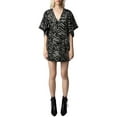 thumbnail image 1 of Zadig & Voltaire womens  Rilena Velvet Sparkle Silk-Blend Mini Dress, XS, 1 of 3