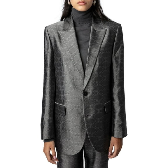 Zadig & Voltaire womens  Vegy Jac Wings Blazer, Size 42, Grey