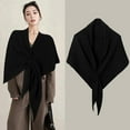 thumbnail image 1 of Zedker Shawl Wraps For Women Knitted Cardigan Cape Wool Shoulder Solid Color Scarf Tops, Plus Size Black, 1 of 9