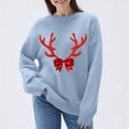 thumbnail image 1 of Zedker Women Christmas Sweater Xmas Reindeer Knit Pullover Long Sleeve Holiday Party Winter Warm Casual Tops 2025,Plus Blue XXL, 1 of 9