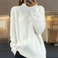 thumbnail image 1 of Zedker Womens 2025 Fall Sweaters Long Sleeve Tops Classic Crew Neck Pullover Sweaters,Plus Size White M, 1 of 6