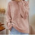 thumbnail image 1 of Zadker Womens Oversized Pullover Sweaters Chunky Cable Knit Sweater Crewneck Trendy Tops,Plus Size Pink M, 1 of 6