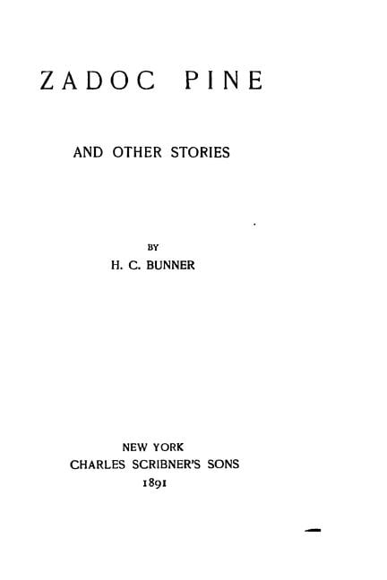 Zadoc Pine and Other Stories