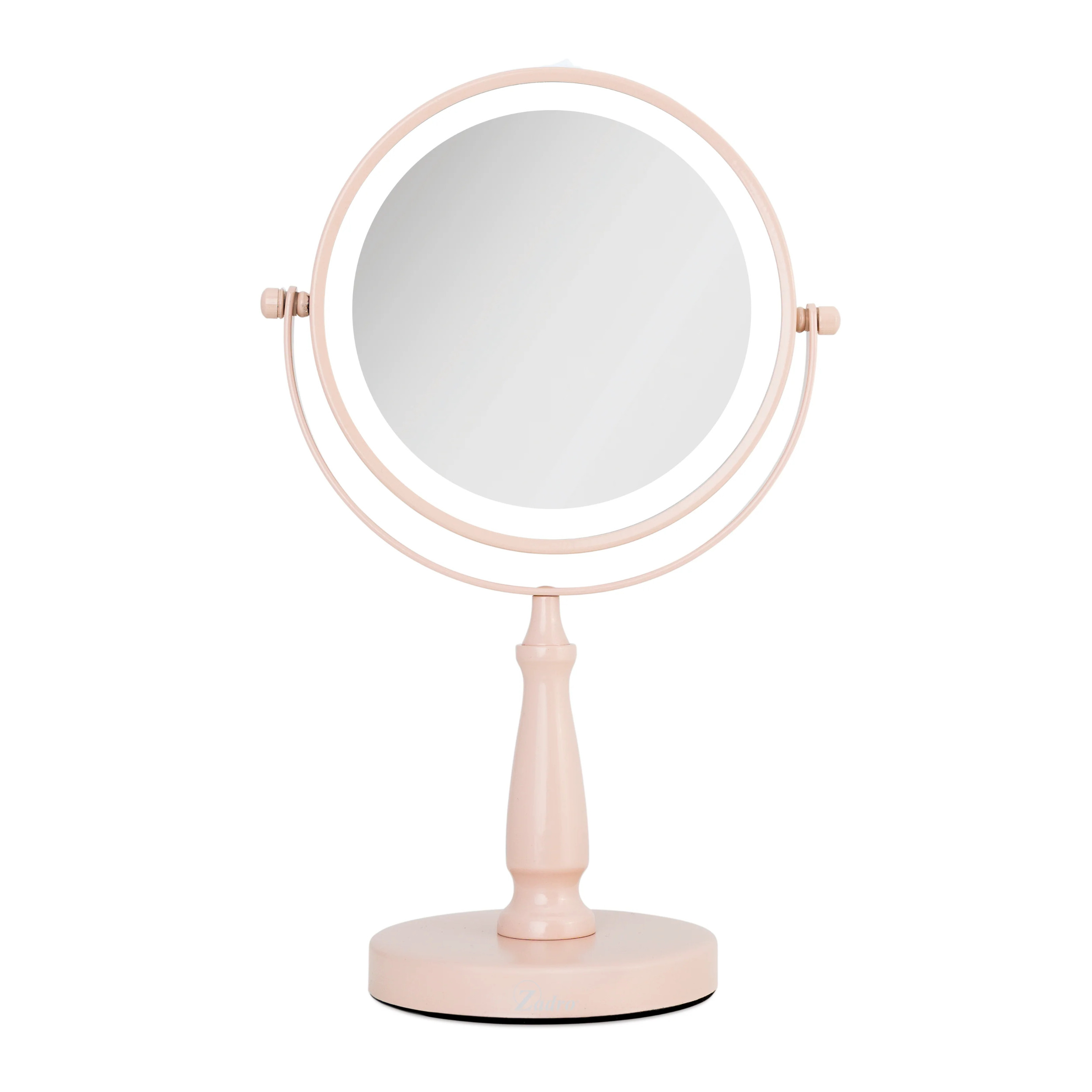 Zadro 7.5" Round LED Makeup Mirror with Lights and Magnification 8X/1X