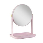 Zadro 7" Round Makeup Organizer with Mirror 5X/1X Magnifying Makeup Mirror for Makeup Vanity Mirror 6.75" Mirror Heads