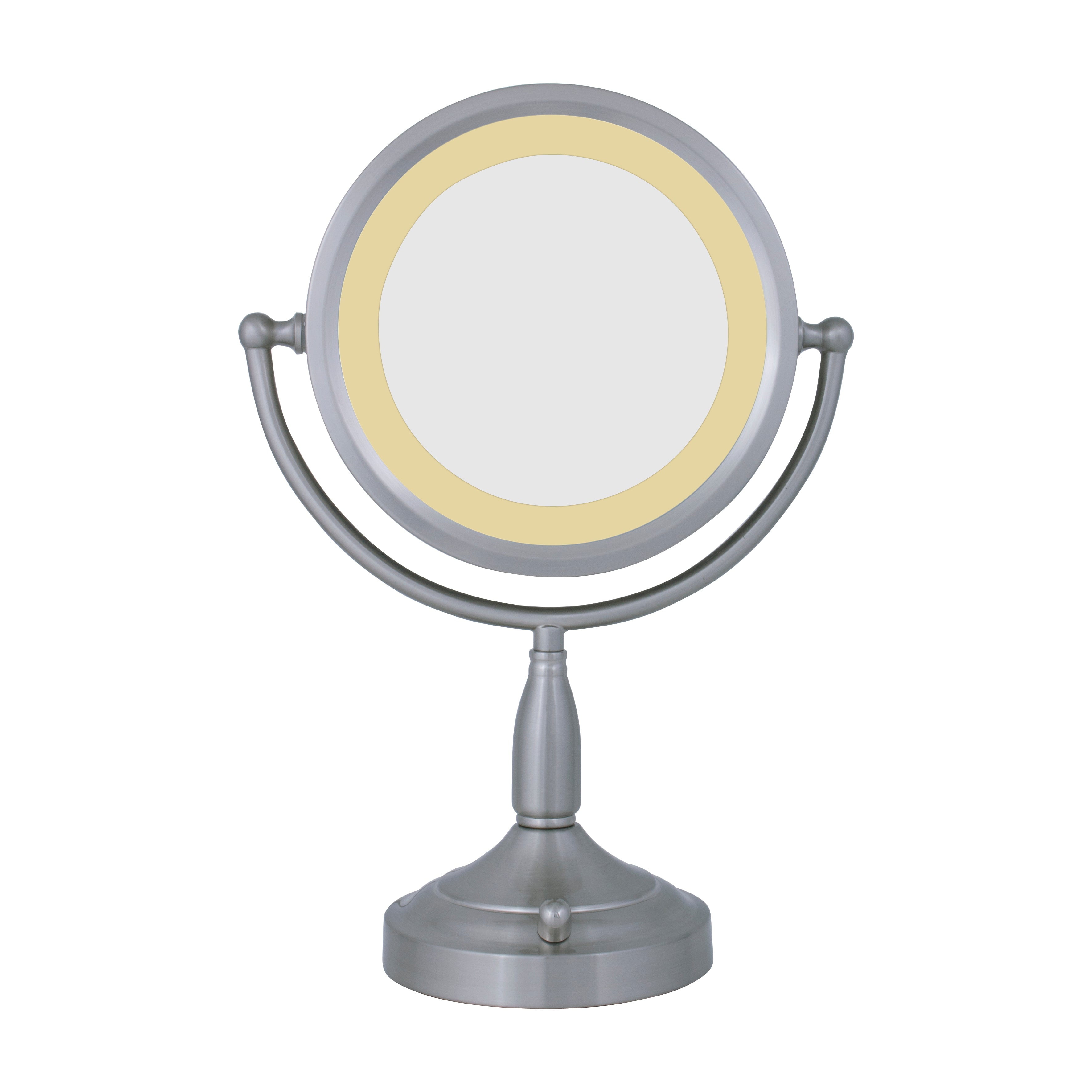 Zadro Incandescent Lighted Makeup Mirror with Magnification 8X 1X