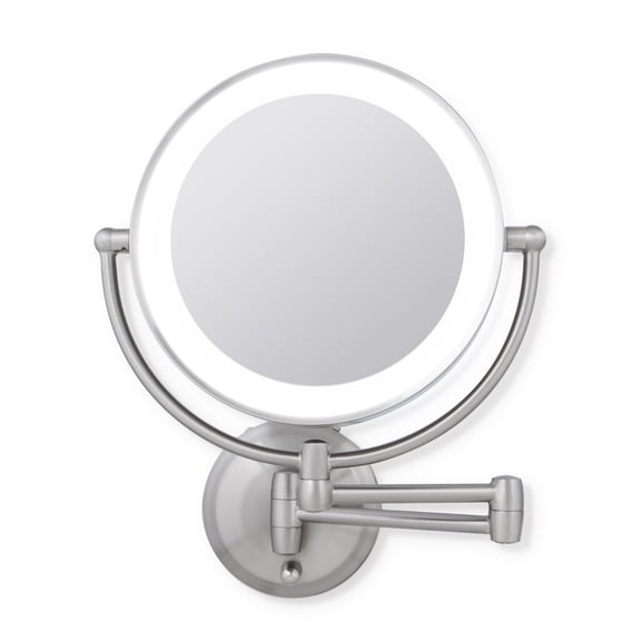 Zadro LED Wall Mounted Makeup Mirror w/ Magnification & Extendable Arm