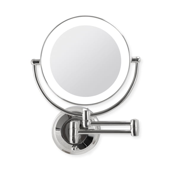 Zadro LED Wall Mounted Makeup Mirror w/ Magnification & Extendable Arm