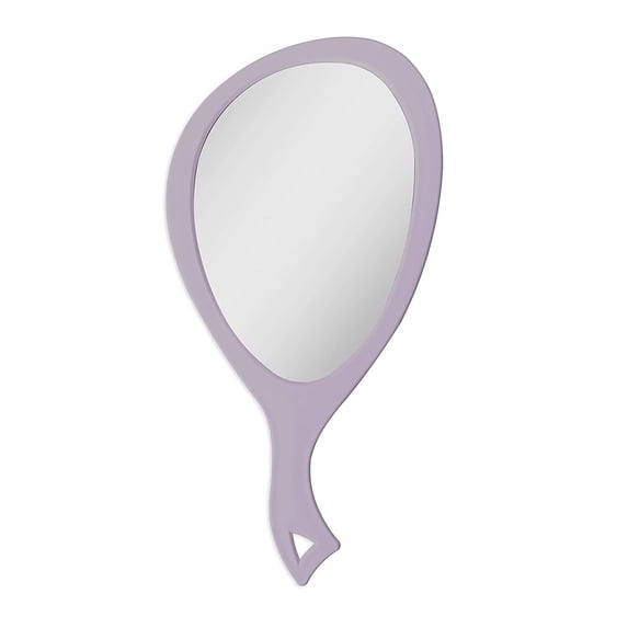 Zadro Large Teardrop Handheld Mirror Curved Ergonomic Handle to Hang
