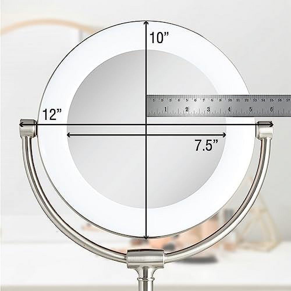 Zadro Lexington LED Lighted Makeup Mirror with Magnification TwoSided