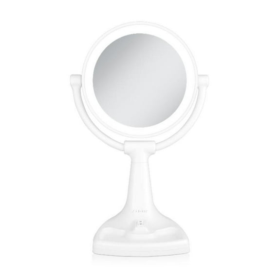 Zadro Max Bright Lighted Makeup Mirror w/ Magnification & Storage Tray