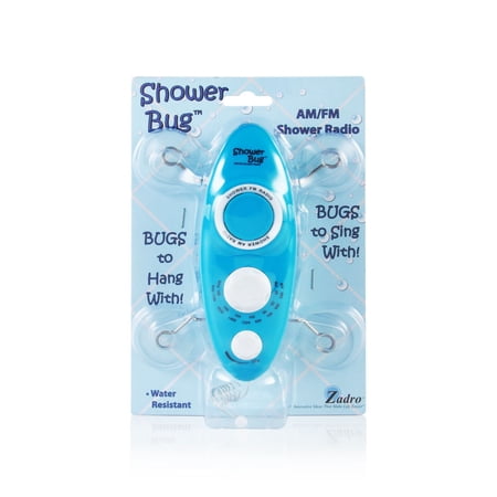 Zadro Shower Bug FM Radio Model No. SB02HB - Blue