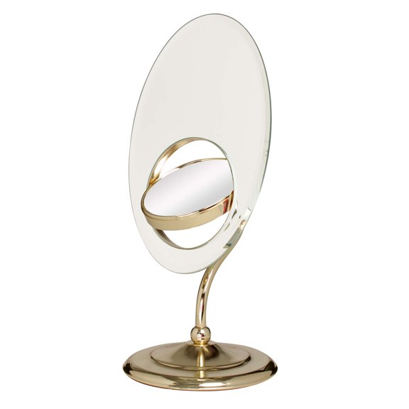 Zadro Tri-Optic Beveled Vanity Makeup Mirror w/ Magnification & Swivel