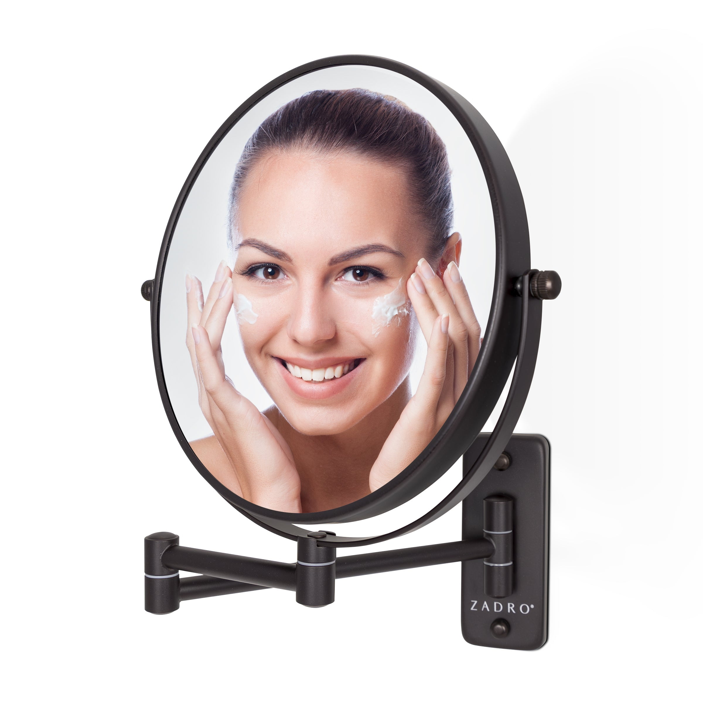 Zadro Wall Mounted Makeup Mirror with Magnification Folding Extendable ...