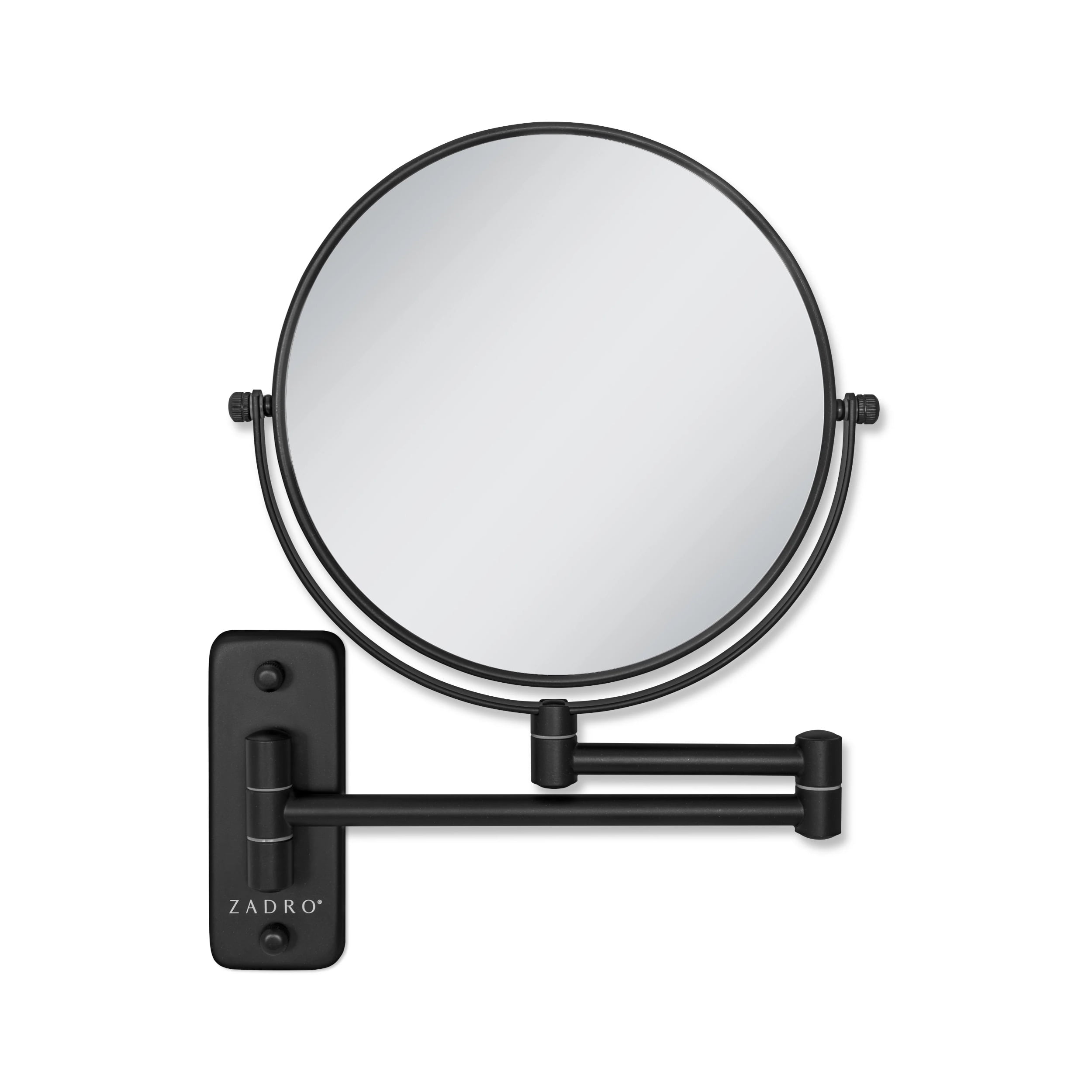 Zadro Wall Mounted Makeup Mirror with Magnification Folding Extendable Arm Vanity Mirrors for