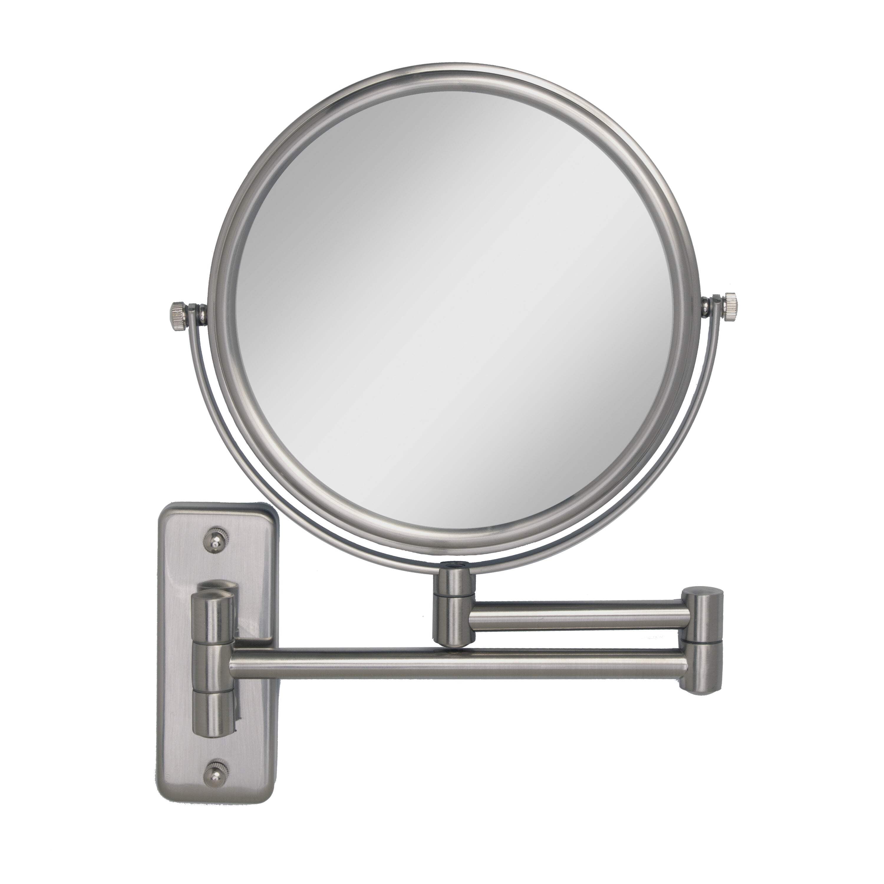 Zadro Wall Mounted Makeup Mirrors with Magnification & Folding Arm
