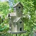 thumbnail image 1 of Zaer Ltd. Large Galvanized-Colored Multi-Birdhouse Stakes, Room for 4 Bird Families in Each, 1 of 10
