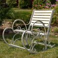 thumbnail image 1 of Zaer ZR821302-AW Monte Carlo 1968 Iron Rocking Arm Chair, Antique White, 1 of 1