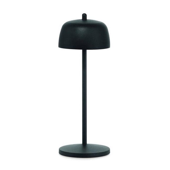 Zafferano 3014257 11.8 in. Theta Cordless Desk Lamp, Matte Black