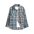 thumbnail image 1 of Zaful Classic Plaid Shirt for Men Plaid Print Flannel Shirt Blue XL, 1 of 7