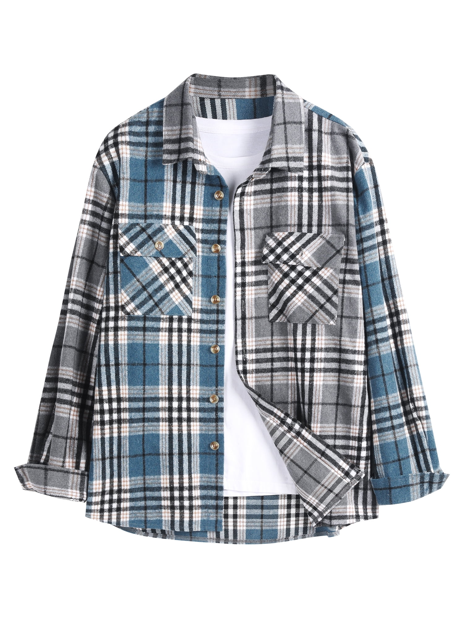 Zaful Spliced Plaid Jacket Zaful Classic Plaid Shirt For Men Plaid